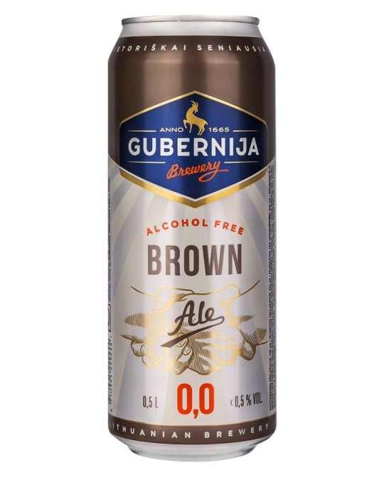 ПИВО GUBERNIJA NON ALCOHOLIC BROWN ALE 0% 0,5 Ж/Б