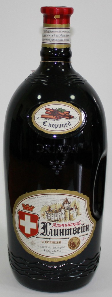 Напиток винный Глинтвейн альпийский с корицей красный сладкий 1,5 л (Молдова)