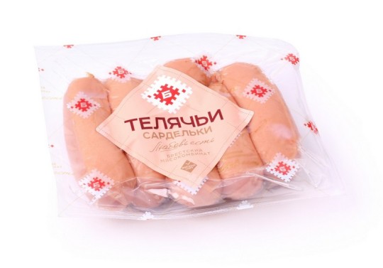 Сардельки вареные "Телячьи" высшего сорта (свинина, говядина)