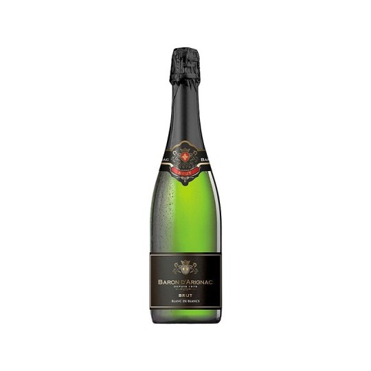 Игристое вино "Baron d 'Arignac" Brut Blanc de Blancs сухое брют 11% 0,75 л. (Франция)