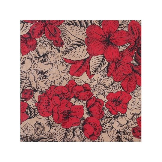 БУМАГА КРАФТ ЦВЕТЫ НА ГАЗЕТЕ 50Х70СМ 9304585