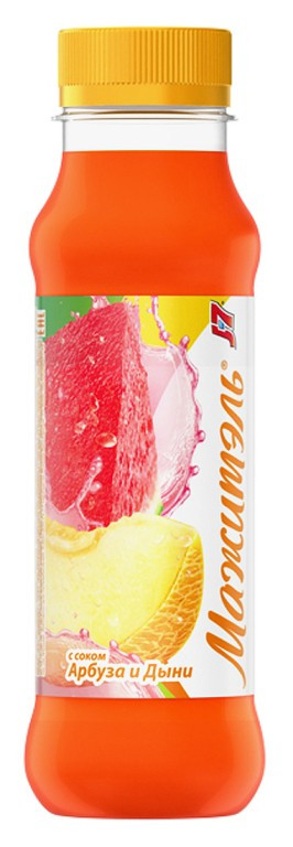 Напиток сывороточный Мажитэль J7 с соком арбуза и дыни, 270г