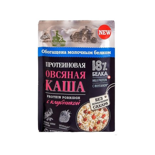 Каша овсяная Bionova С клубникой протеиновая 40г
