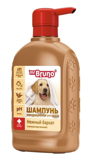 Гипоаллергенный шампунь-кондиционер для щенков mrBruno 350мл