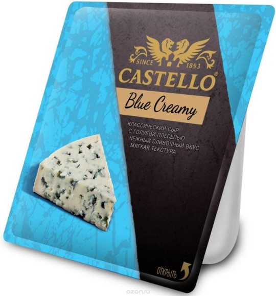 CASTELLO сыр с голубой плесенью Blue Creamy 56% 125 г.