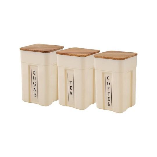 НАБОР БАНОК ДЛЯ СЫПУЧИХ ПРОДУКТОВ SUGAR&SPICE ROSEMARY С ДЕРЕВЯННОЙ КРЫШКОЙ 0,75Л Х 3ШТ.