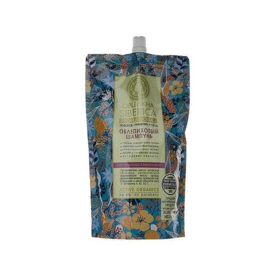 Шампунь "Облепиховый"  для нормальных и жирных волос Natura Siberika, 500 мл 