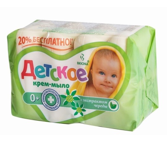 Мыло ВЕСНА Детское с экстрактом череды 4*75г