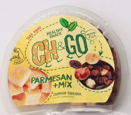 Сырная тарелка CH&GO Пармезан, изюм, фундук 100Г