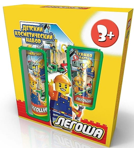 Детский косметический набор Легоша шампунь + зубная паста