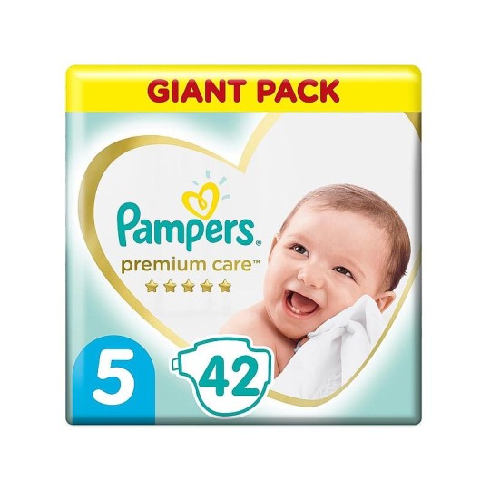 Pampers Premium Care Размер 5, 42 Подгузники, 11kg+