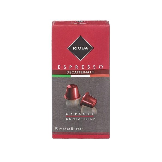 Капсулы RIOBA Decaffeinato, 10х5г