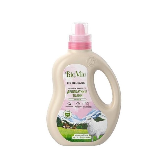 ГЕЛЬ Д/СТИРКИ BIOMIO DELICATES Б/ЗАПАХА 900МЛ