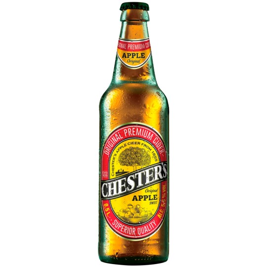 СИДР CHESTERS APPLE SWEET ЯБЛОКО П/СЛАД. 5% 0,45 Л СТ/БУТ.