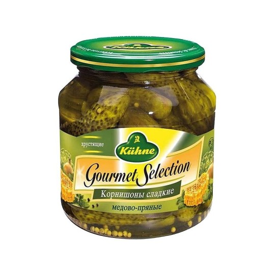 530Г КОРНИШОНЫ СЛАДКИЕ KUHNE