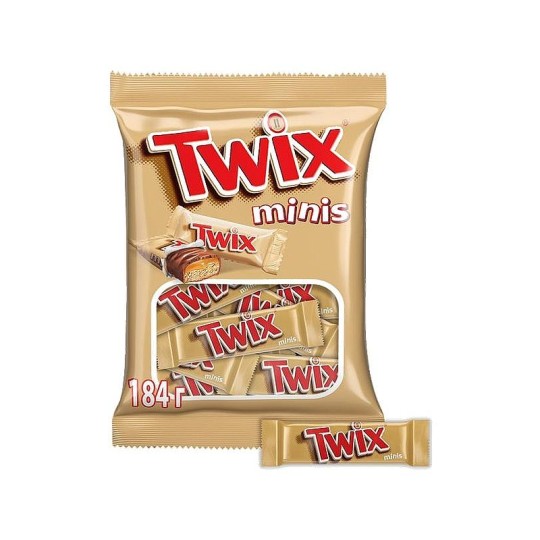 Twix Minis шоколадные конфеты, пакет 184г