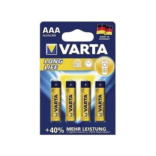 Батарейка VARTA LONGLIFE AAA, 4 штуки