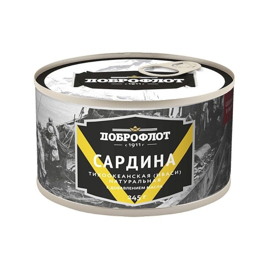  САРДИНА ИВАСИ В МАСЛЕ Доброфлот 245Г
