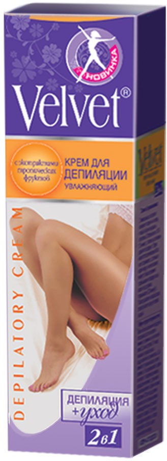 Крем для депиляции VELVET увлажняющий с экстрактами тропических фруктов 100 мл