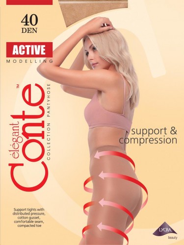 Колготки CONTE ACTIVE 40 BRONZ (бронза) 4=L