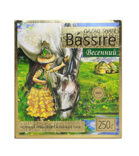 ЧАЙ BASSIRE ВЕСЕННИЙ ЧЁРН.ГРАН. 250 Г КОР.