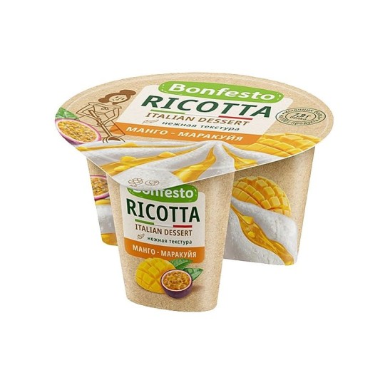 СЫР BONFESTO RICOTTA МАНГО-МАРАКУЙЯ 50% 125Г П/С