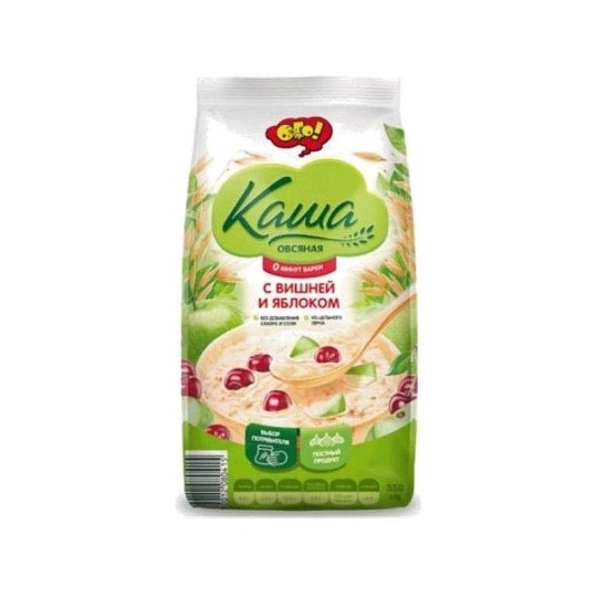 Каша овсяная  ОГО! с вишней и яблоком, 350 гр  