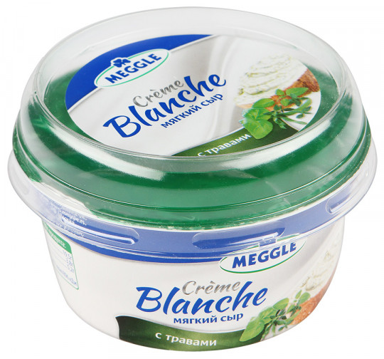 150Г Мягкий сыр MEGGLE Creme Blanche 62% с травами