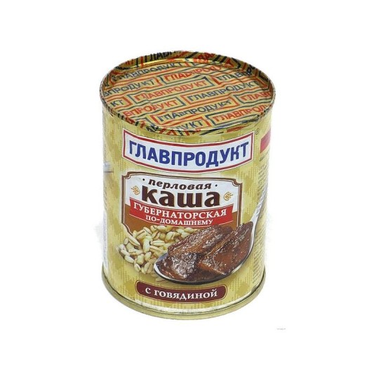 340Г КАША ПЕРЛОВАЯ С ГОВЯДИНОЙ. ГЛАВПРОДУКТ