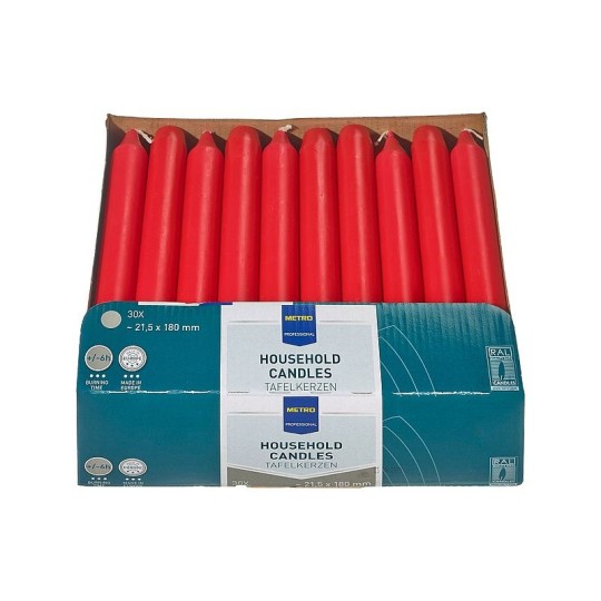  СВЕЧИ СТОЛОВЫЕ METRO PROFESSIONAL 30ШТ 21,5X180ММ