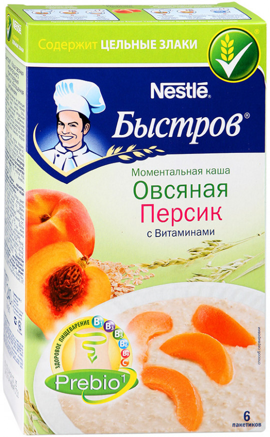 240Г Каша овсяная Персик БЫСТРОВ