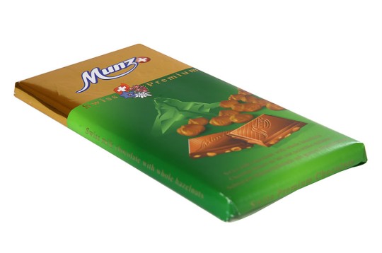 100Г Шоколад MUNZ молочный с обжаренным фундуком