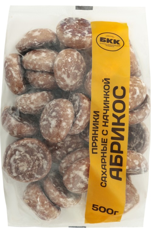 Пряники сахарные БКК с начинкой абрикос 500 г
