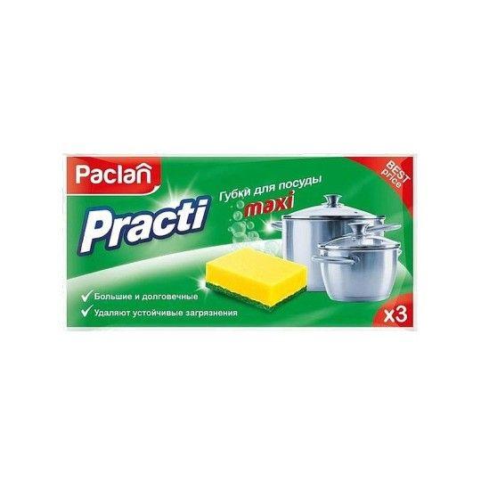 Губка для мытья посуды Paclan Practi maxi 3 шт