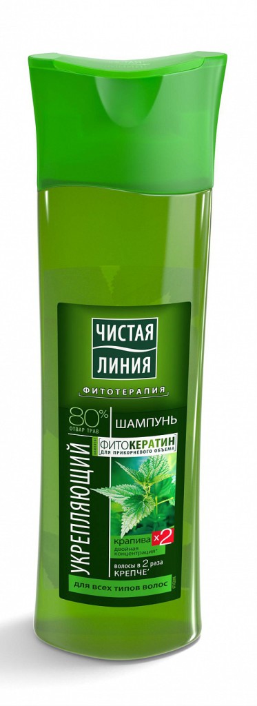 Шампунь "Чистая линия"  Фитокератин укрепляющий для всех типов волос 400 мл