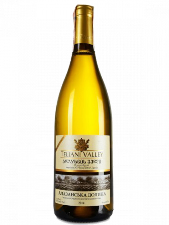 Вино Teliani valley алазанская долина белое полусладкое 12% 0,75л. (Грузия)