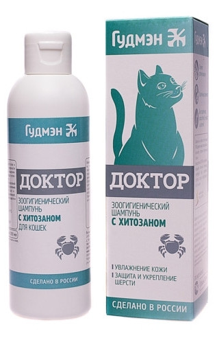 Зоогигиенический шампунь Гудмэн с хитозаном для кошек 200мл