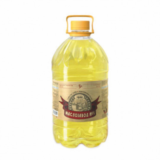 Масло МАСЛОЗАВОД № 1 подсолнечное рафинированное пл/бут 3 л.