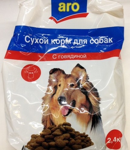 Корм для собак Aro сухой с говядиной 2,4 кг