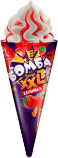 Мороженое Бомба конус XXL клубника 130 г