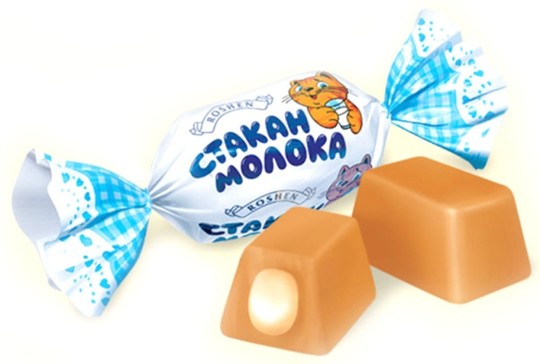 Конфеты Roshen стакан молока вес