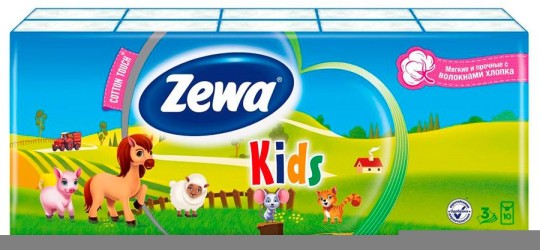 Носовые платки Zewa Детские 10*10шт