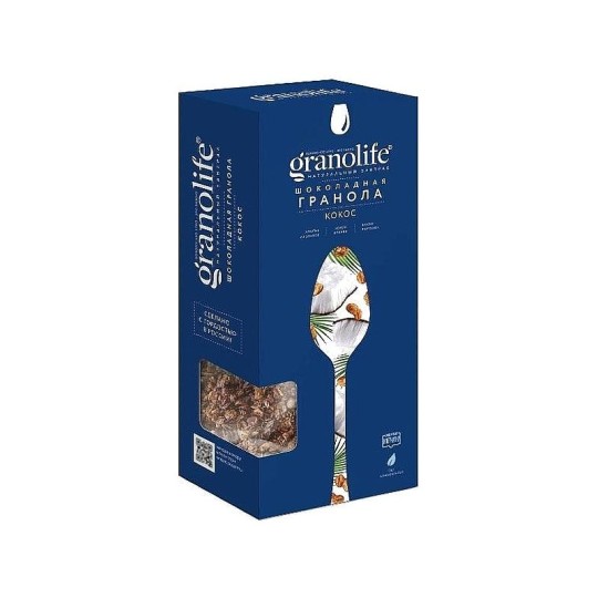 ГРАНОЛА GRANOLIFE ШОКОЛАДНАЯ-КОКОС КОРОБКА 400ГР