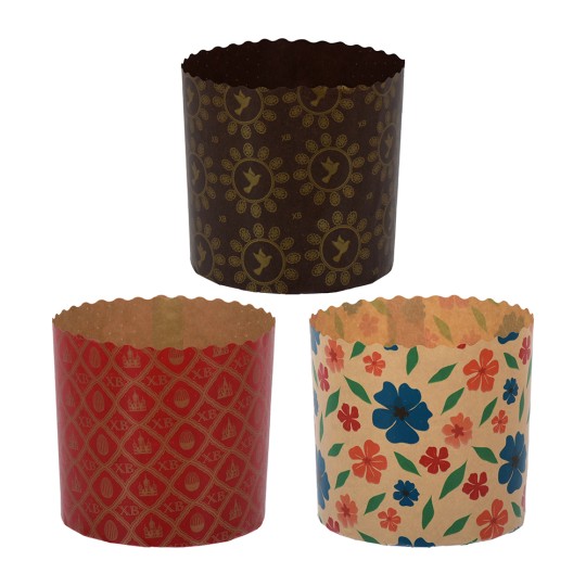 НАБОР MARMITON БУМАЖНЫХ ФОРМ Д/ВЫПЕЧКИ КУЛИЧЕЙ ПАСХАЛЬНЫЙ 3ШТ 0,5Л 90*90ММ