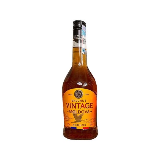 КОНЬЯК BACCHUS VINTAGE MOLDOVA 3* 40% 0,5Л СТ/Б