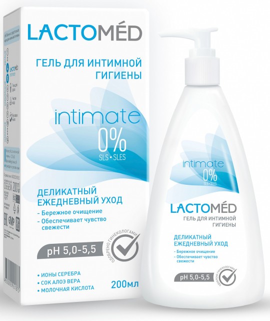 Гель для интимной гигиены Lactomed деликатный ежедневный уход 200 мл 