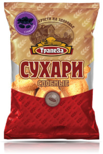 Сухари "ТРАПЕЗА" Сдобные с изюмом,  200 гр