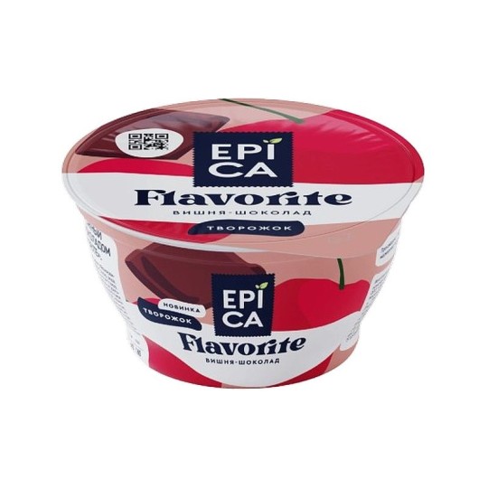 ДЕСЕРТ ТВОРОЖНЫЙ EPICA FLAVORITE ВИШНЯ-ШОКОЛАД 8,1% 130ГР