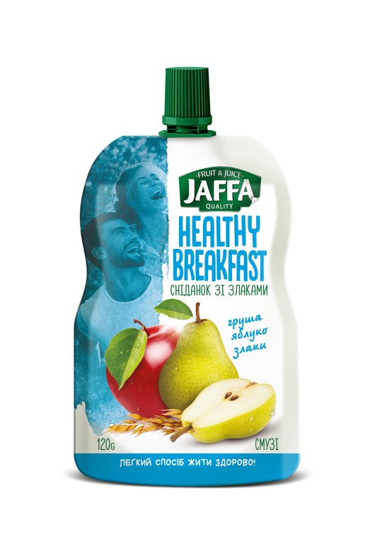 0,120 DP Фруктовый десерт Смузи из груш и яблок перетертых со злаками  Jaffa