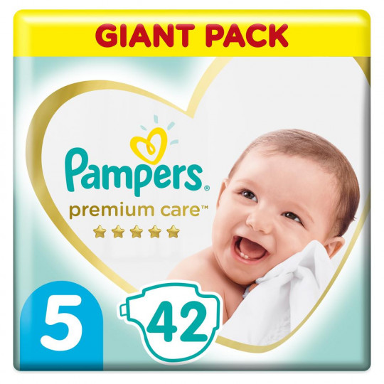 Pampers Premium Care Размер 5, 42 Подгузники, 11kg+